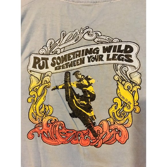 Vintage Single Stitch Motocross Bike 70’s Distressed T Shirt Mens Small